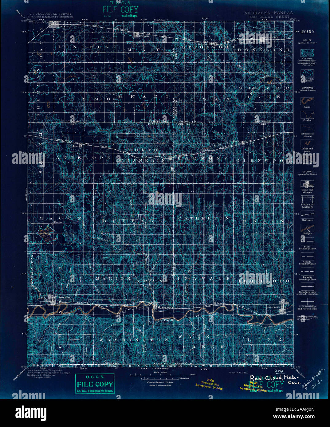 Map of red cloud nebraska hires stock photography and images Alamy