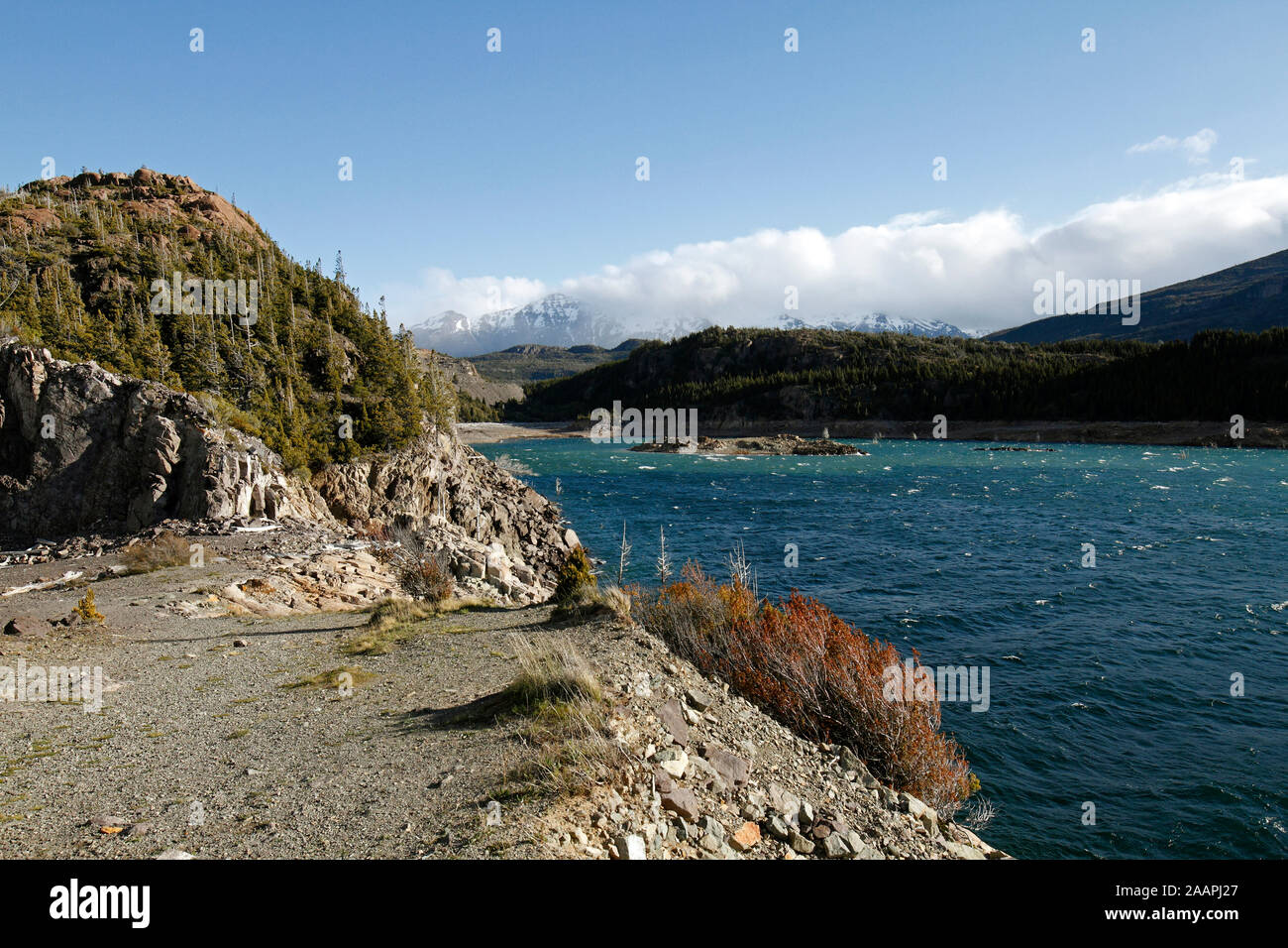 Embalse Amutui Quimei at the Hydroelectric Complex. Complejo