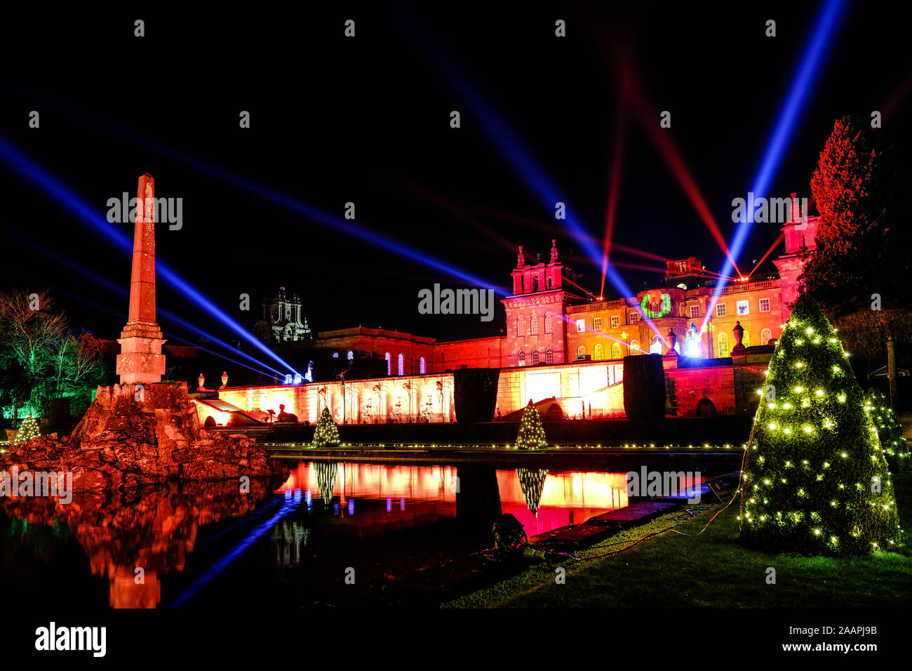 The opening night of the Festive Illuminated Light Trail at Blenheim