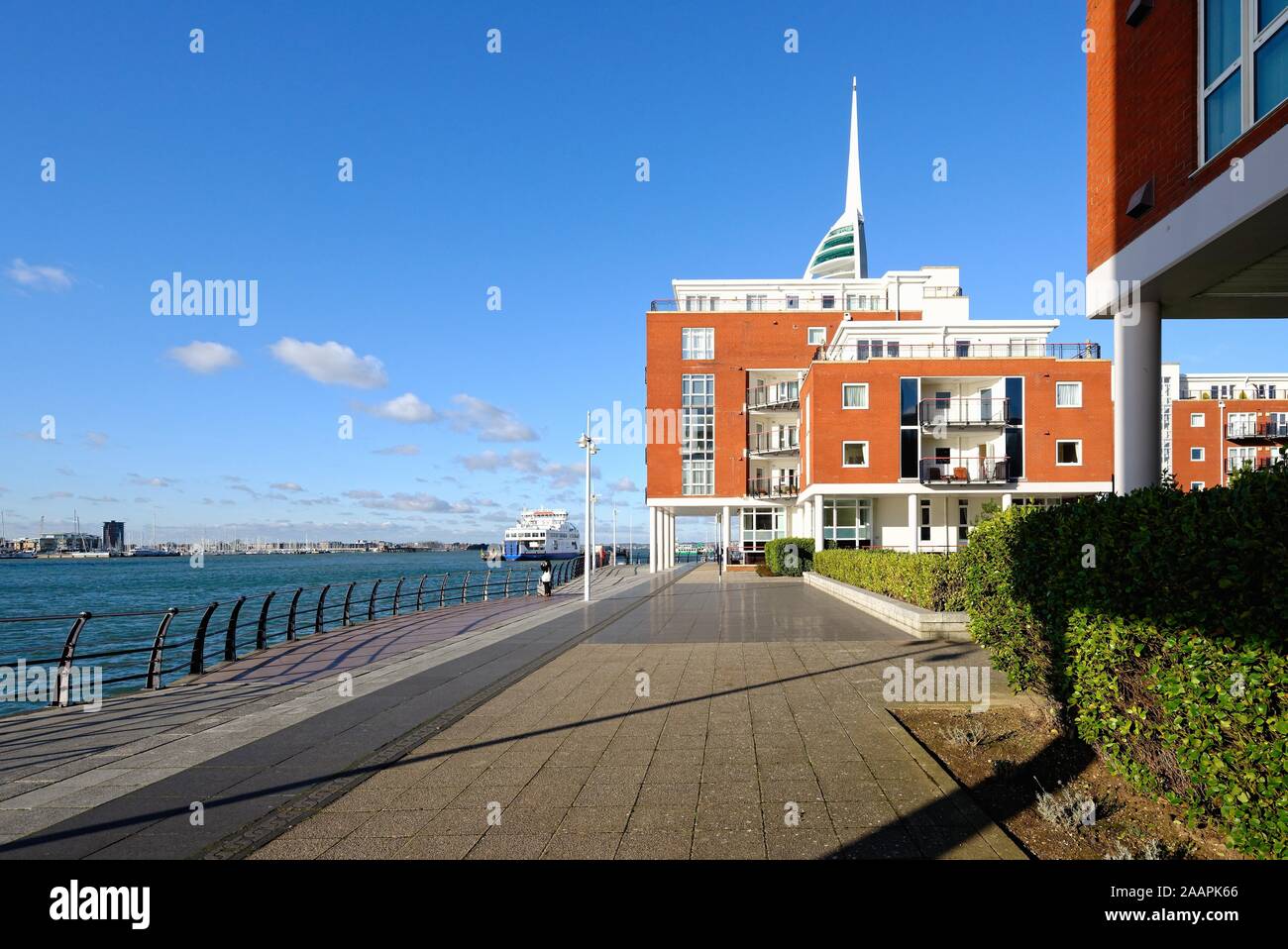 Modern apartments on the waterfront at Gunwharf Quays Portsmouth