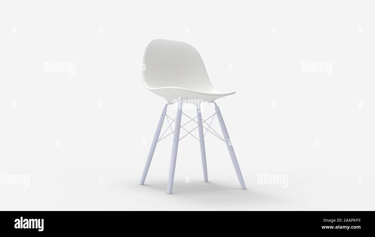3d rendering of a design chair isolated in a studio background Stock ...