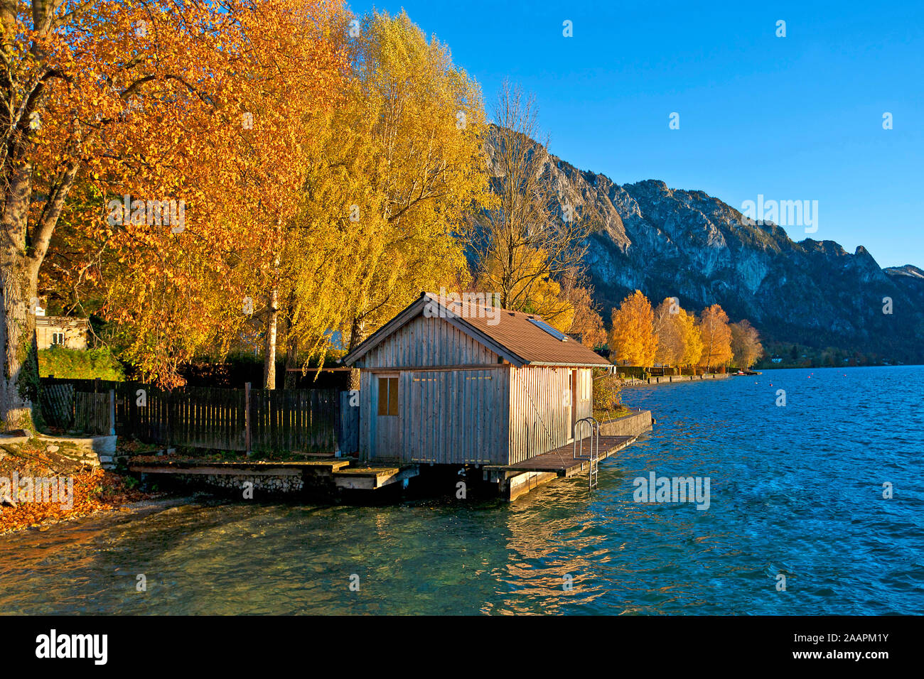 Oesterreich Attersee Herbst Herbstlandschaft Stock Photo Alamy