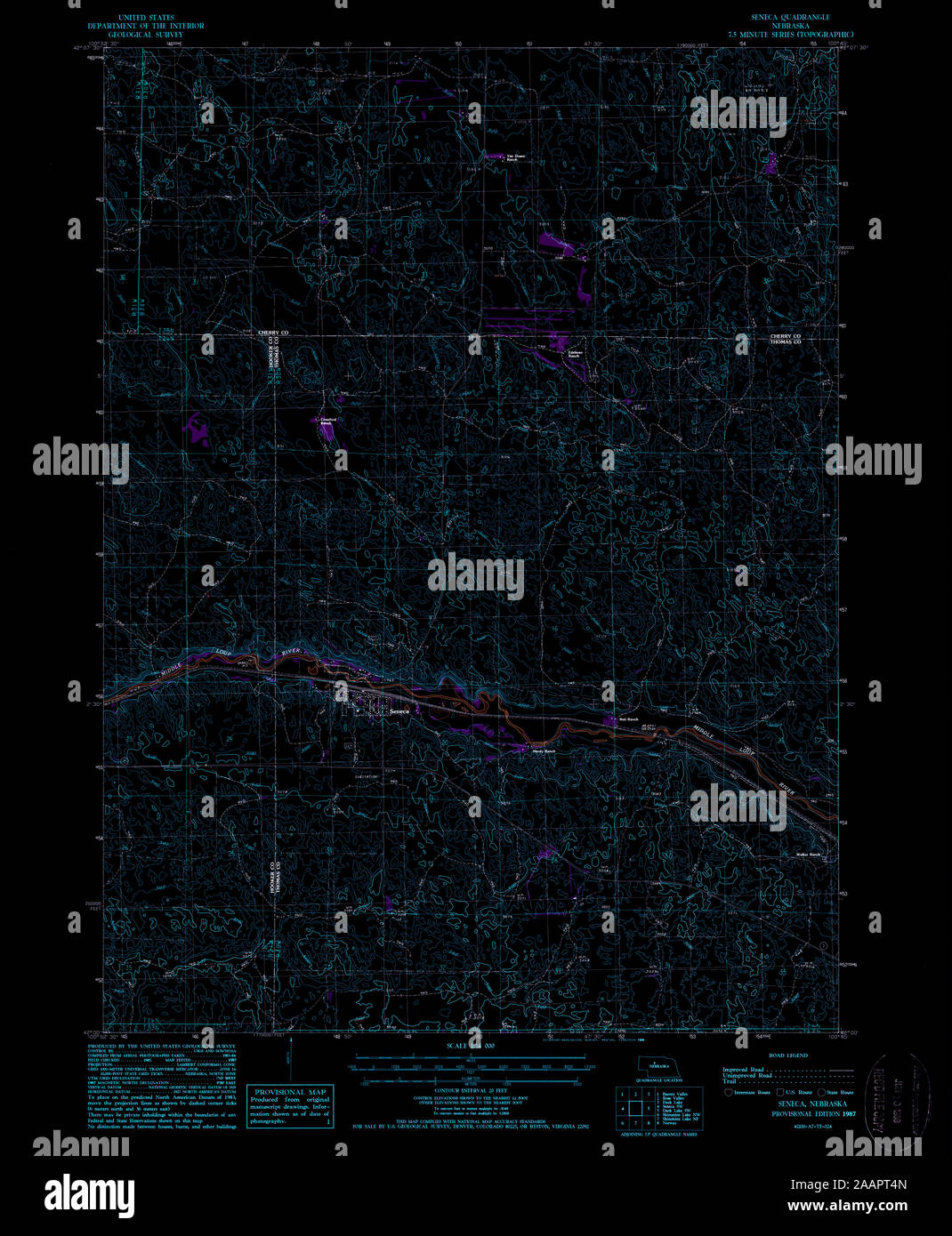 Map of seneca nebraska hires stock photography and images Alamy