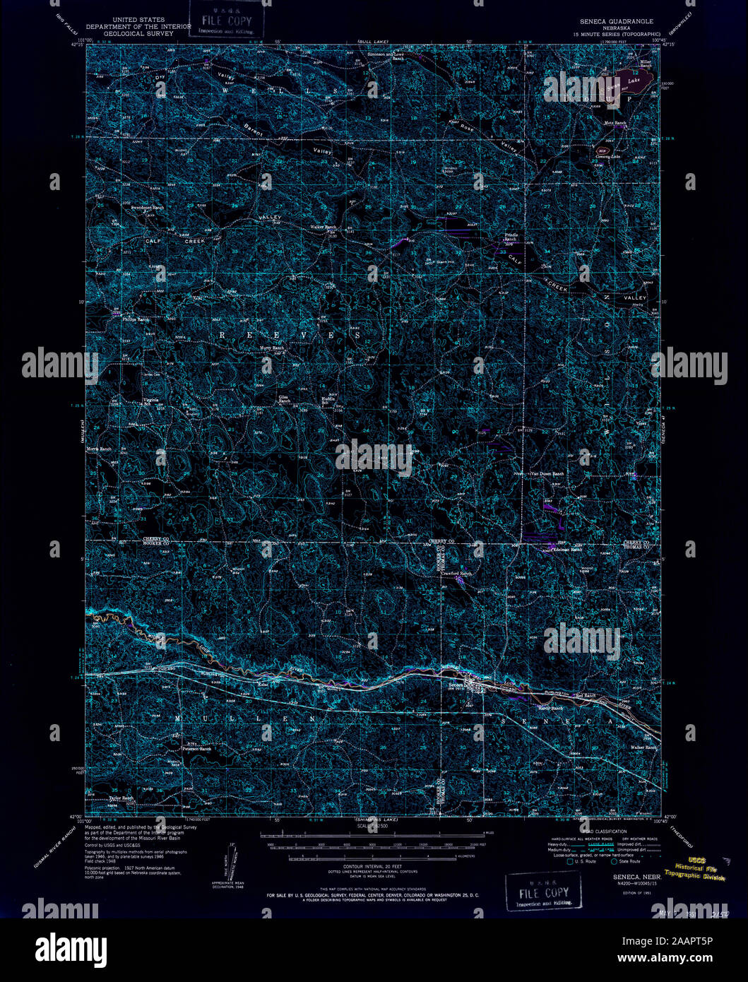 Map of seneca nebraska hires stock photography and images Alamy
