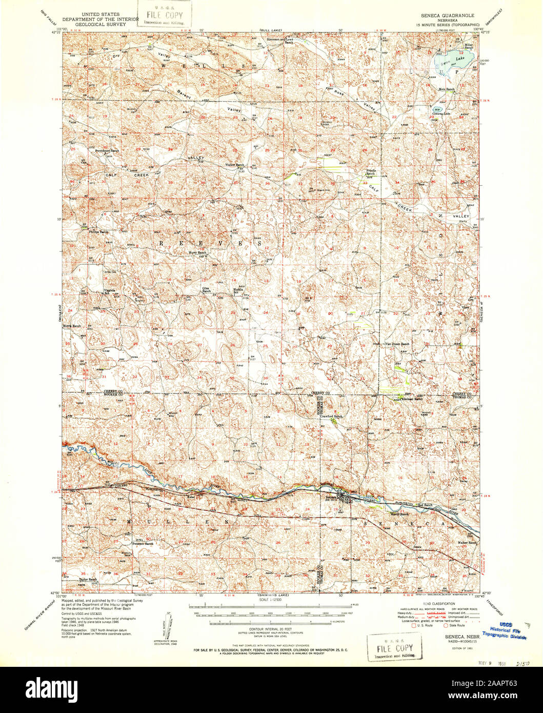 Map of seneca nebraska hires stock photography and images Alamy