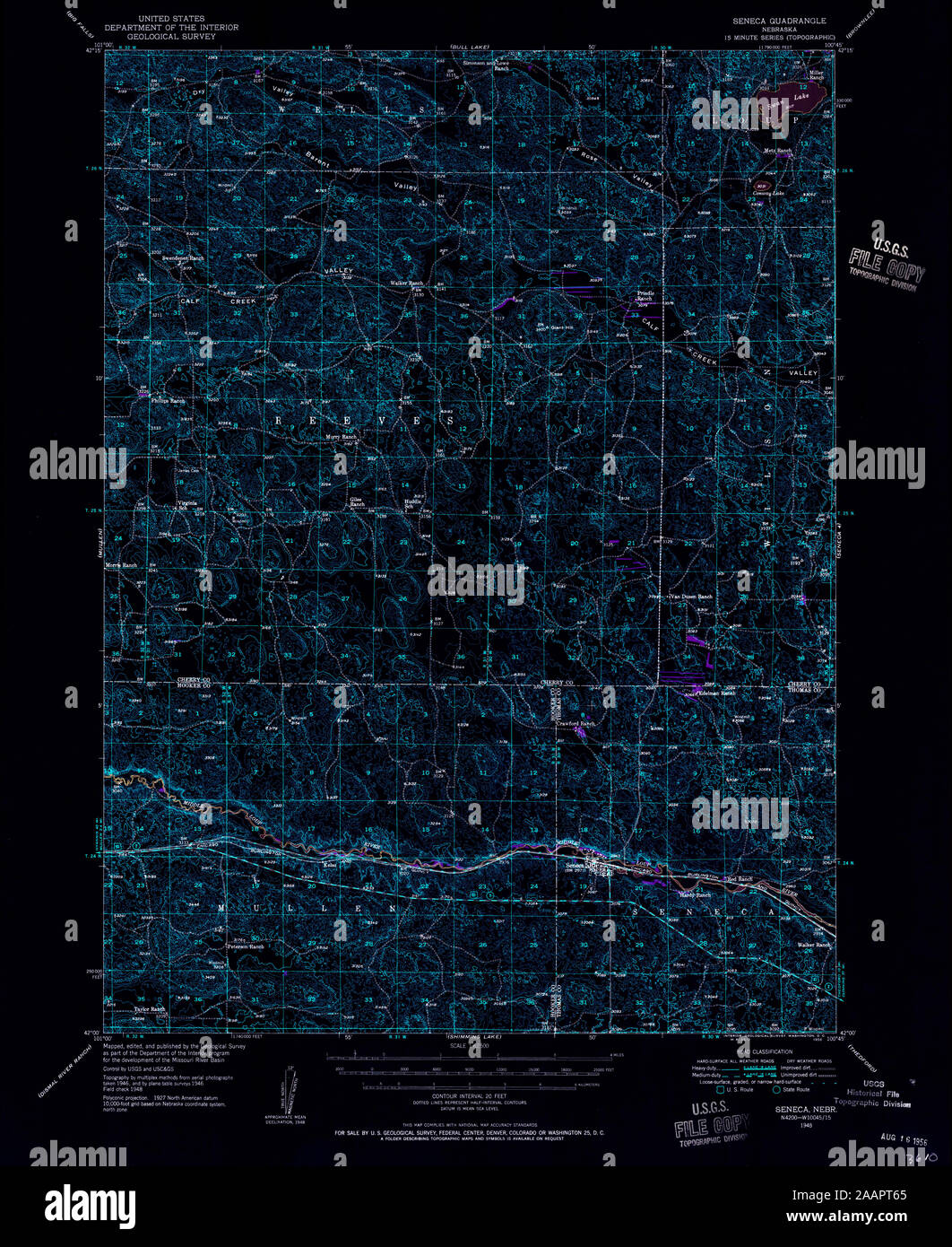 Map of seneca nebraska hires stock photography and images Alamy
