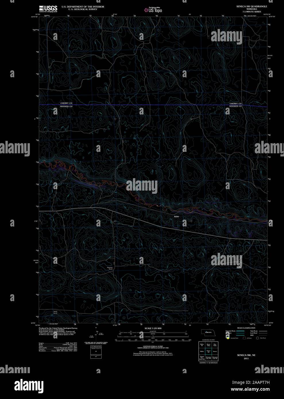 Map of seneca nebraska hires stock photography and images Alamy