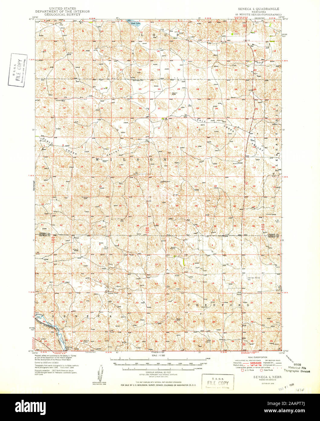 Map of seneca nebraska hires stock photography and images Alamy