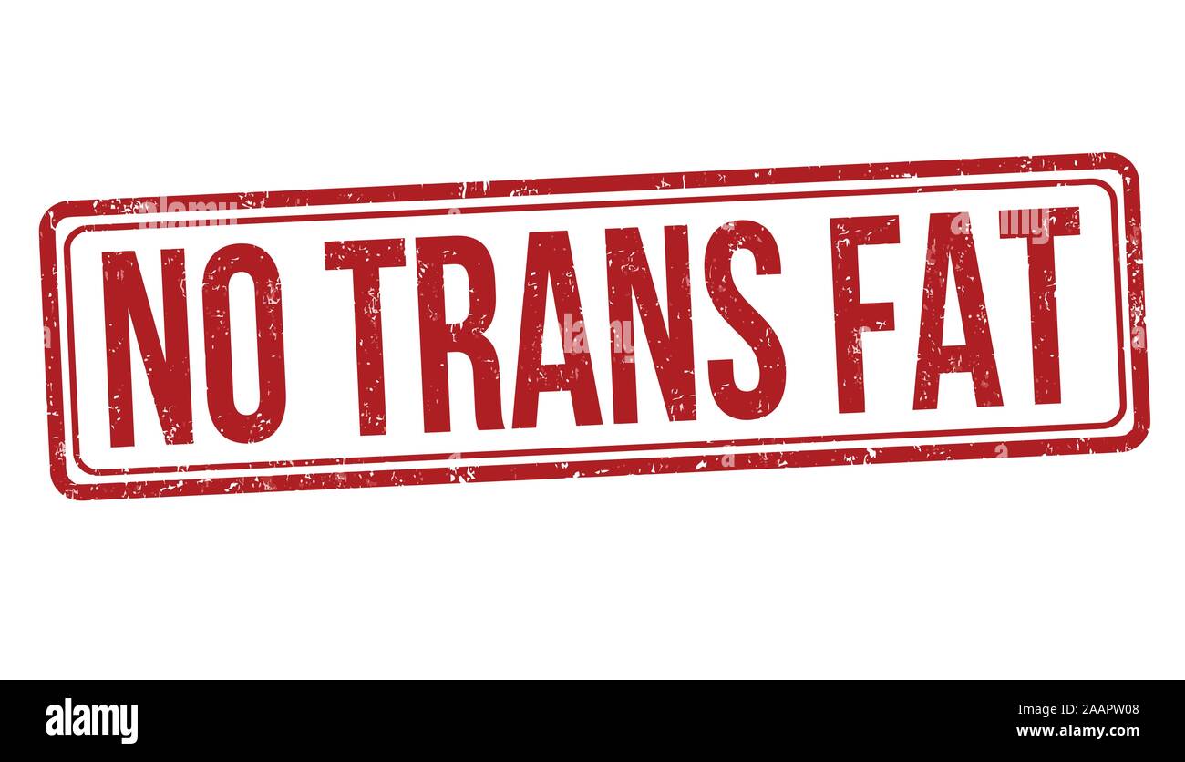 No trans fat sign or stamp on white background, vector illustration Stock Vector