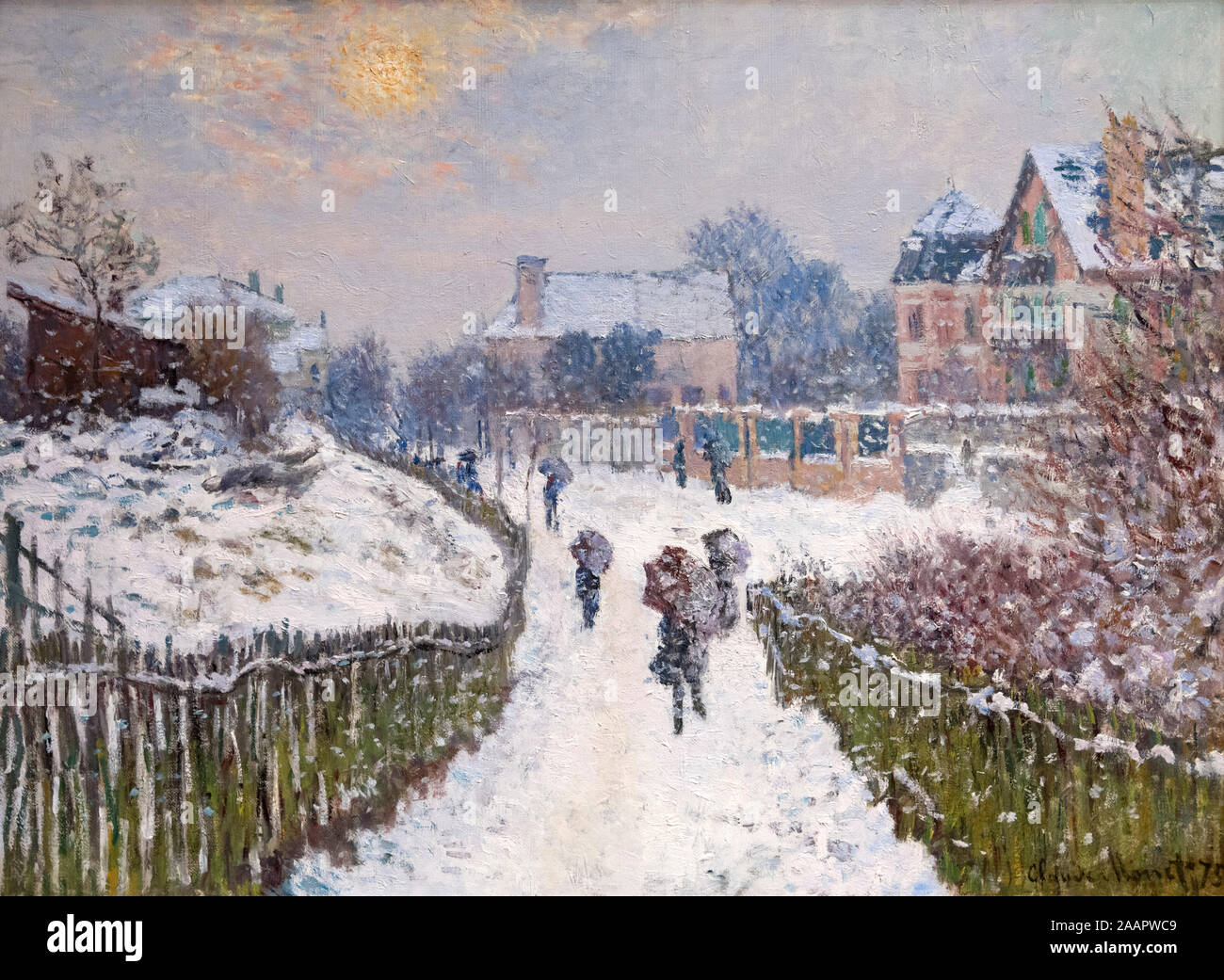 Boulevard Saint-Denis, Argenteuil, in Winter by Claude Monet (1840-1926), oil on canvas, 1875 Stock Photo