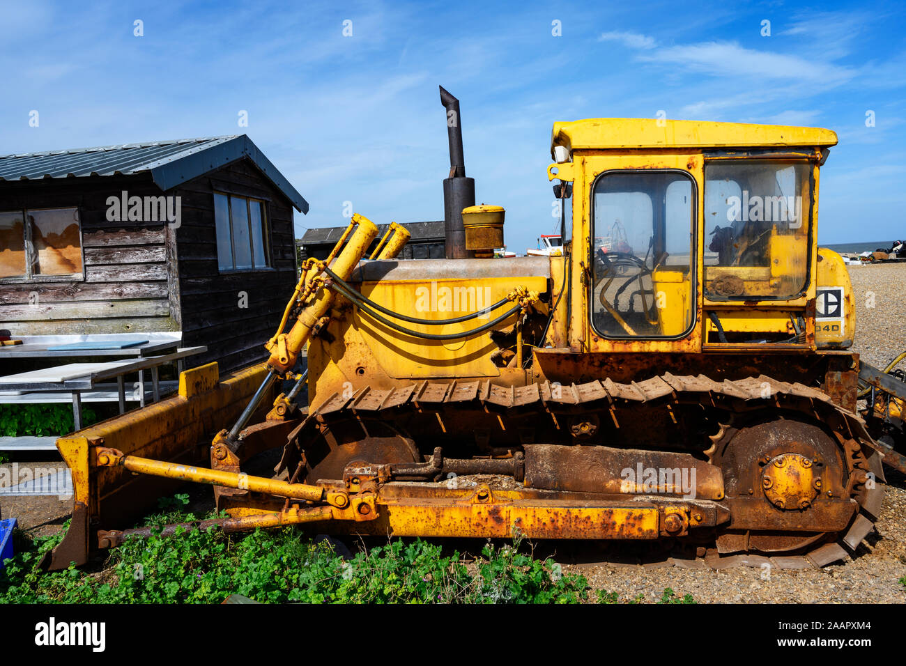 Machinery used in the fishing industry Aldeburgh Suffolk UK Stock Photo