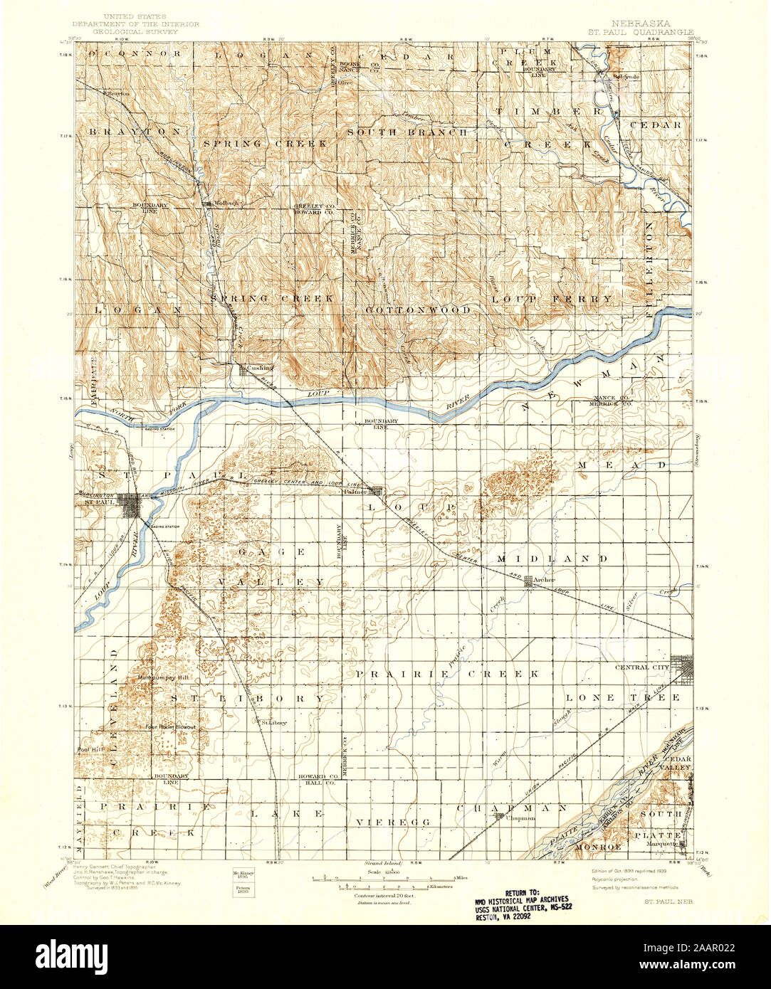 Map of st paul nebraska hires stock photography and images Alamy