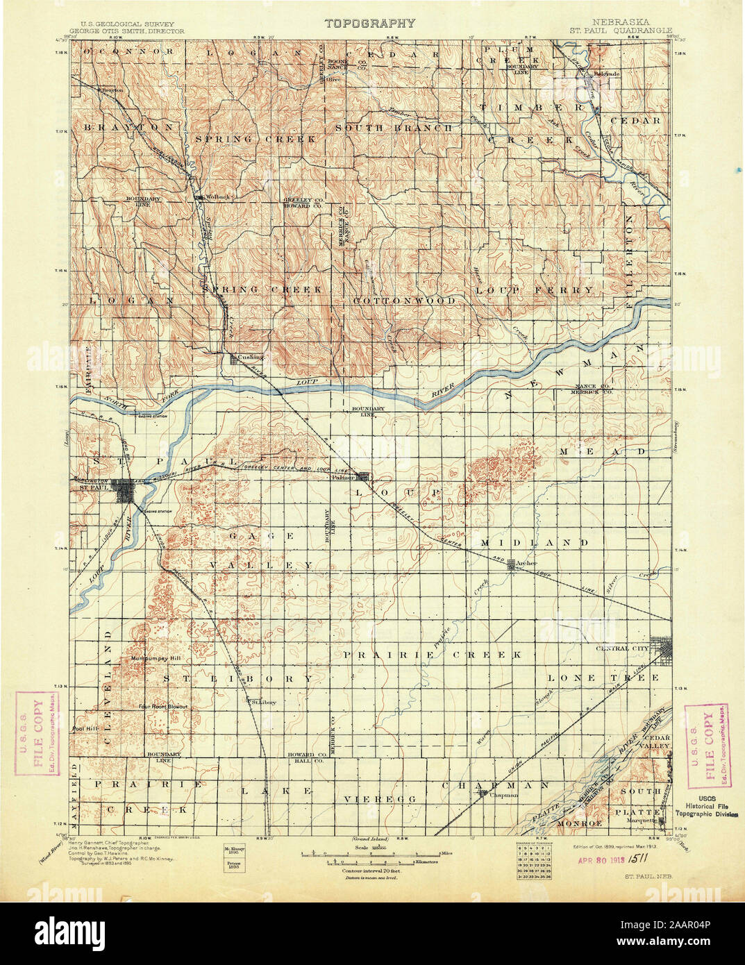 Map of st paul nebraska hires stock photography and images Alamy
