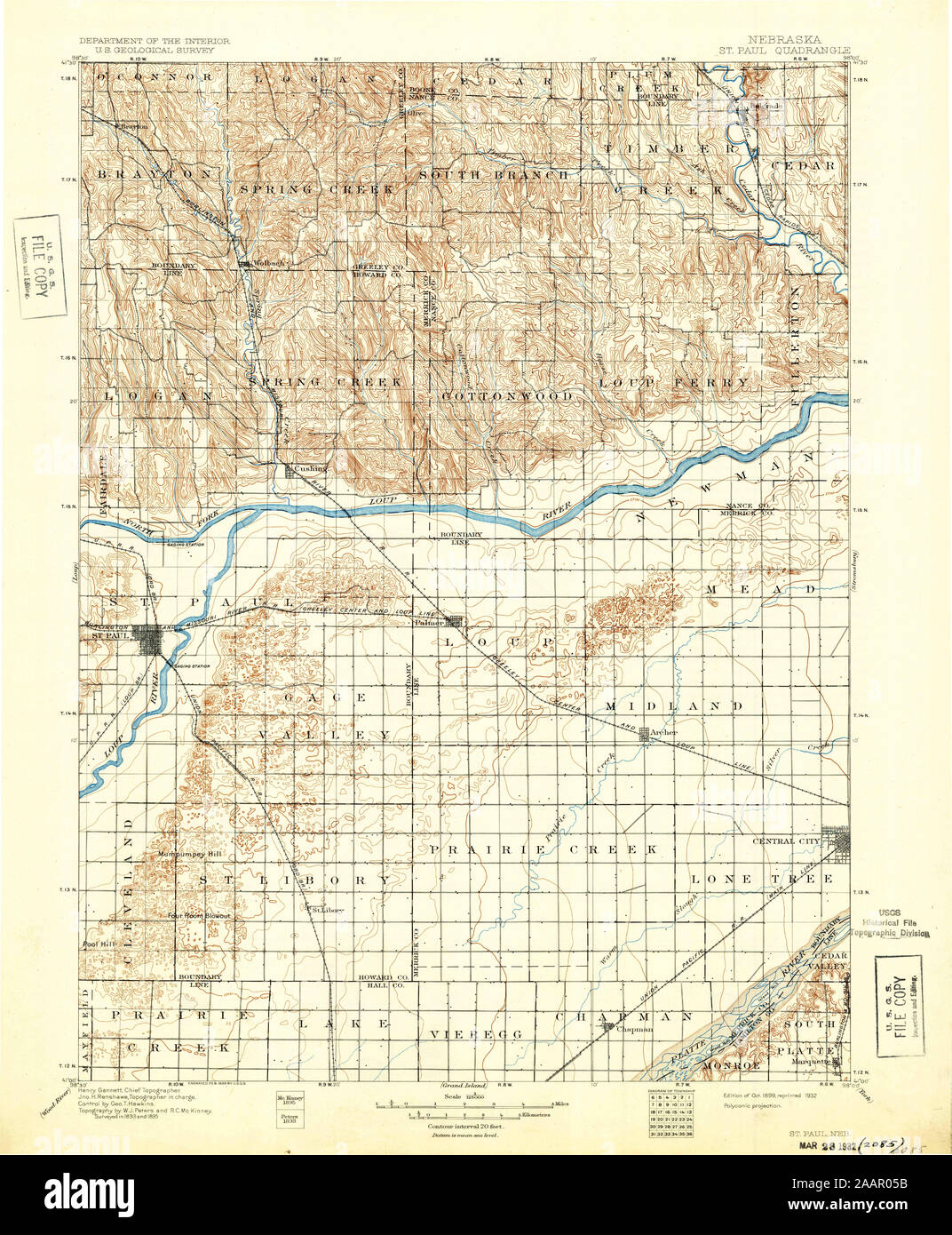 Map of st paul nebraska hires stock photography and images Alamy