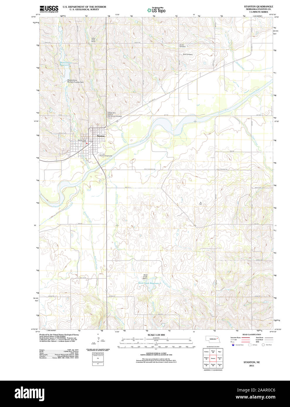 Map of stanton nebraska hires stock photography and images Alamy