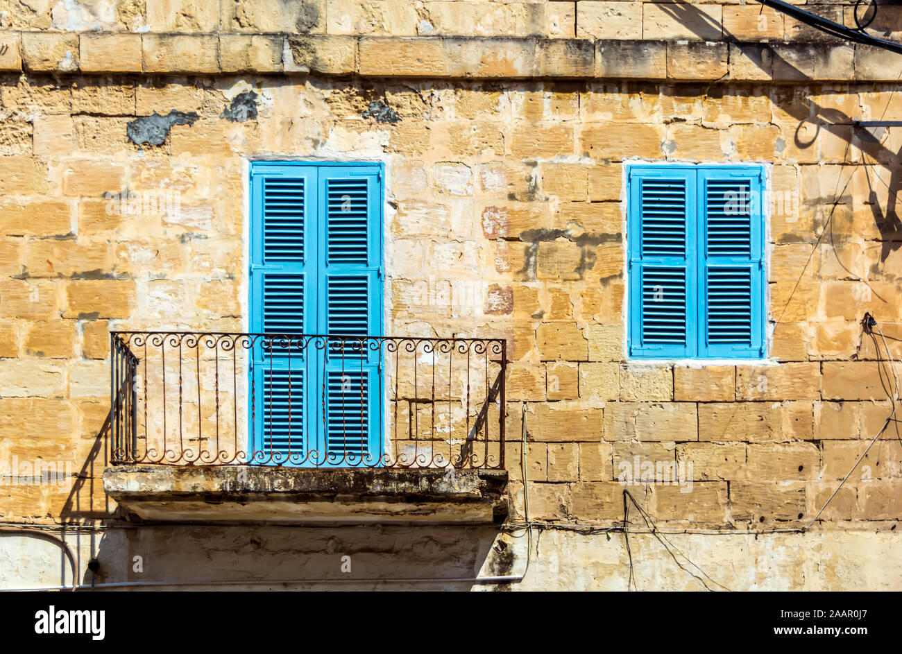 Wooden window shutters malta hires stock photography and images Alamy