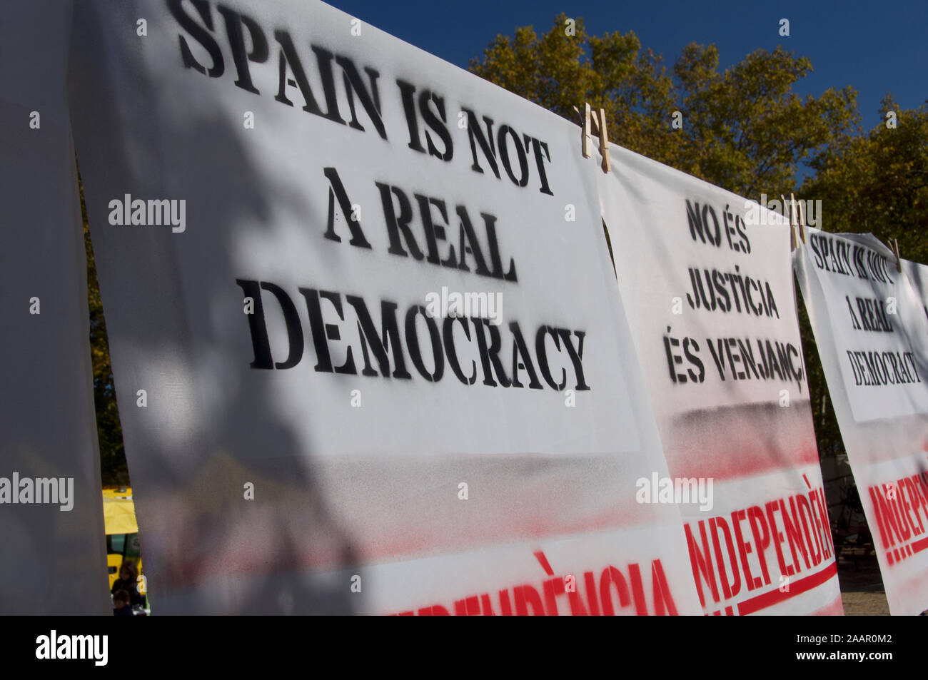 Catalan independence posters Stock Photo