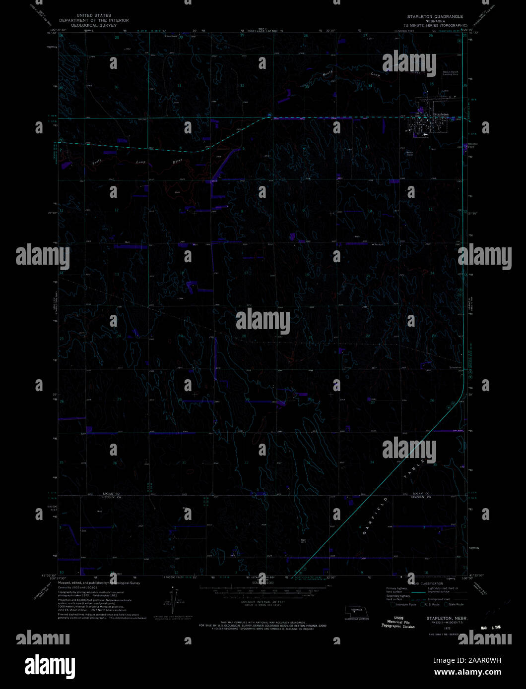 Stapleton nebraska map hires stock photography and images Alamy