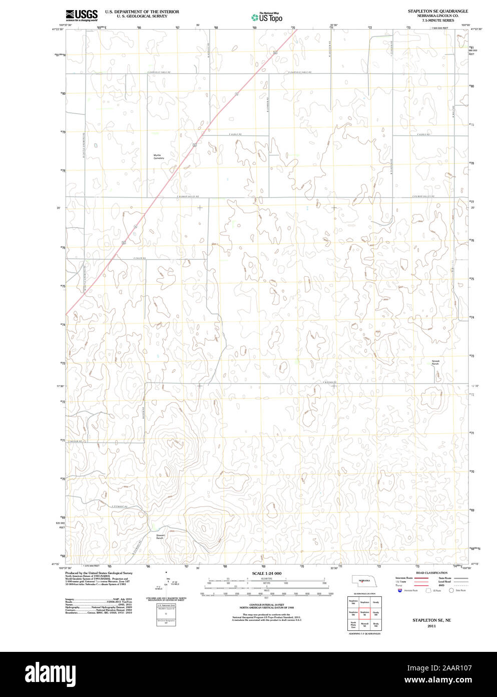 Stapleton nebraska map hires stock photography and images Alamy