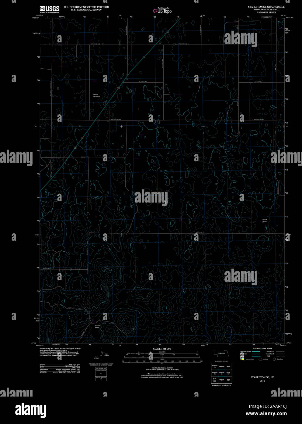 Stapleton nebraska map hires stock photography and images Alamy