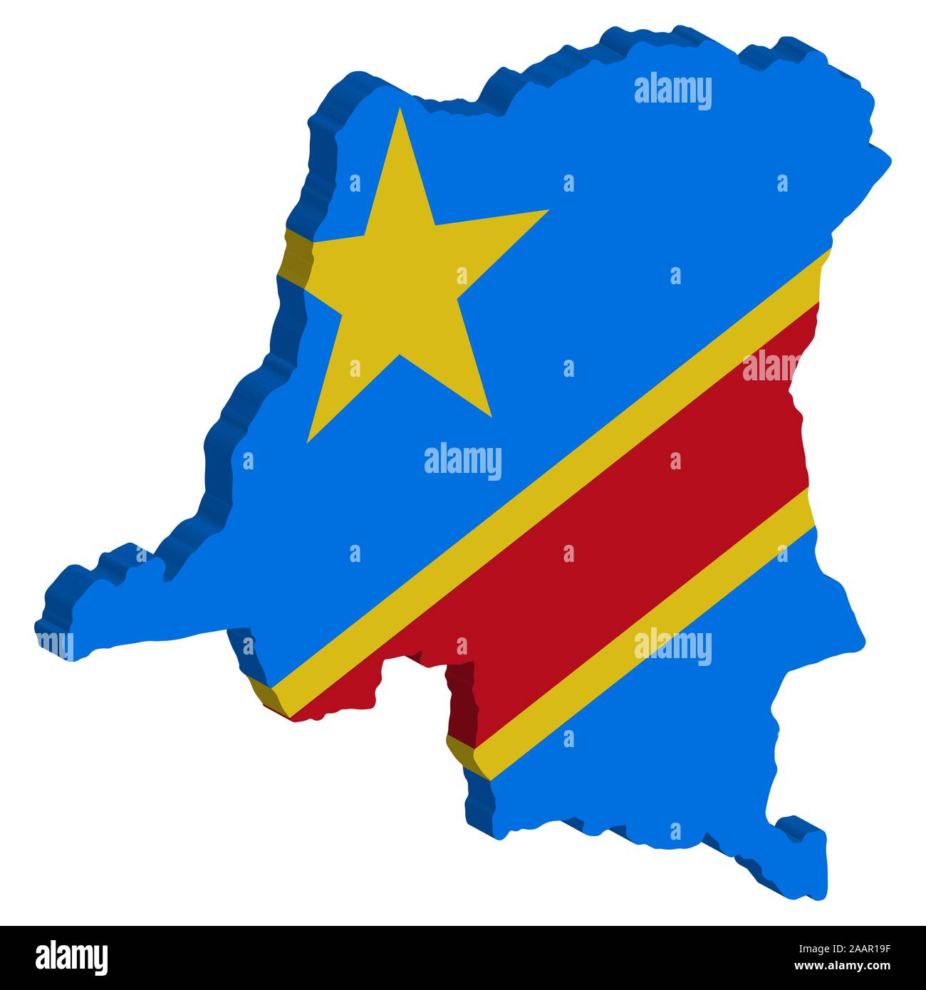 Democratic Republic Of The Congo Map Flag Vector 3d Illustration Eps 10 Stock Vector Image Art Alamy