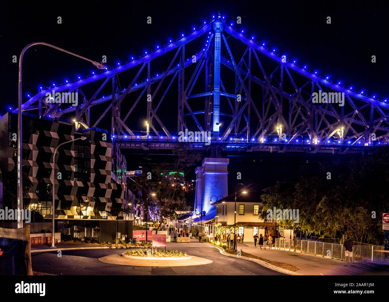 Story Bridge section, Riverside, Brisbane Stock Photo