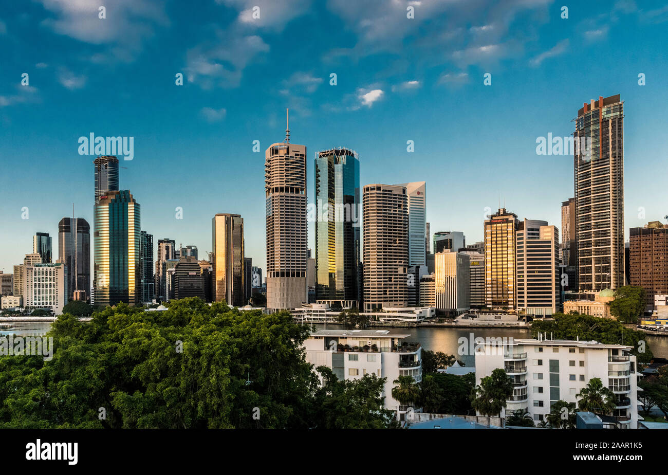 View of Brisbane Central Business District, Queensland Stock Photo