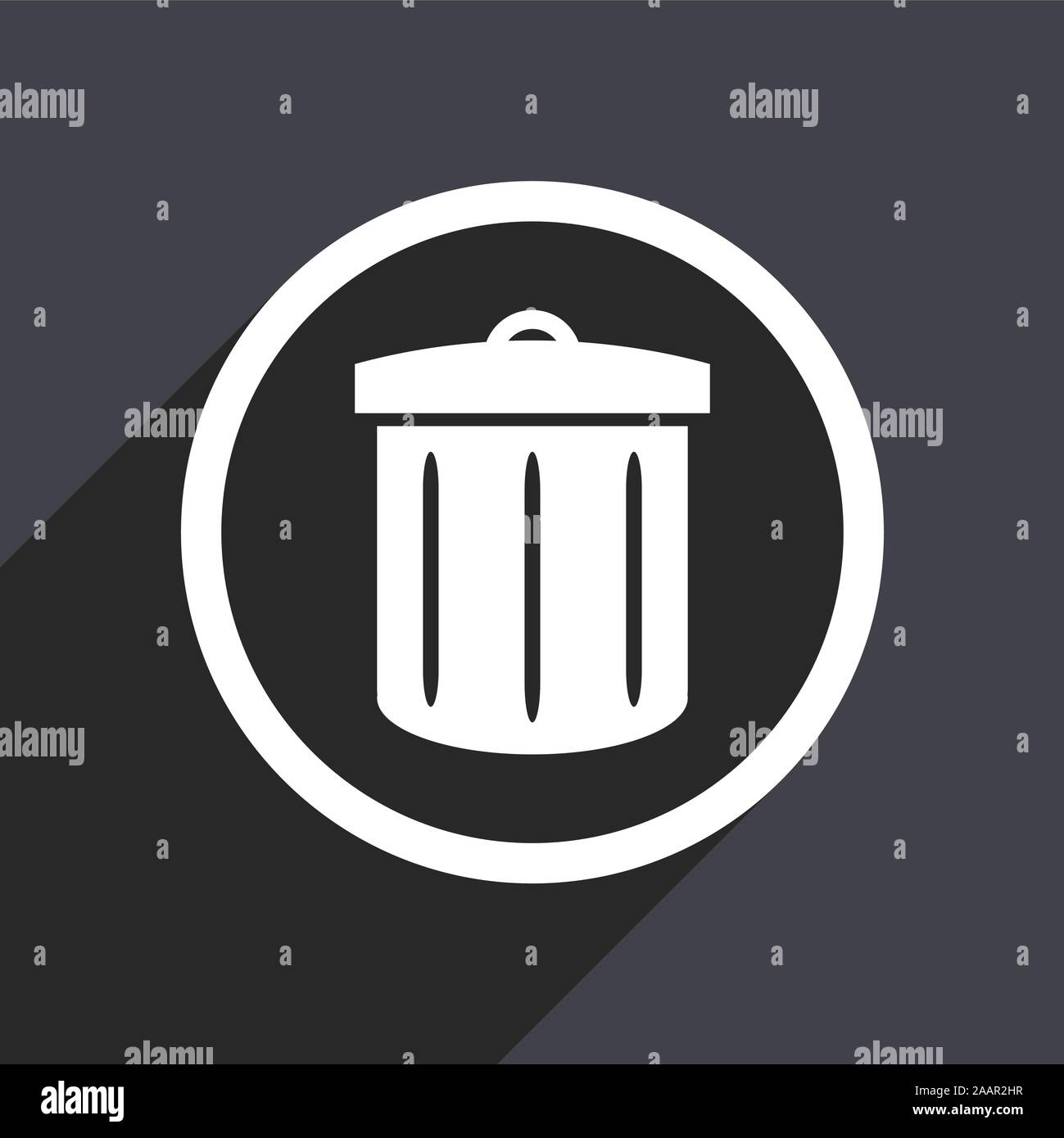 flat design garbage can vector icon Stock Vector Image & Art - Alamy