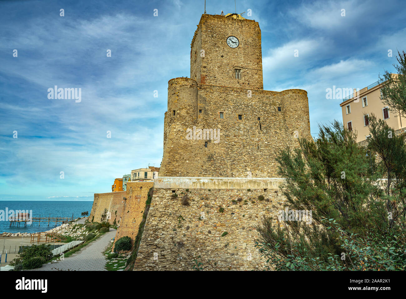 Swabian Castle, symbol of Termoli. Molise, Italy Stock Photo