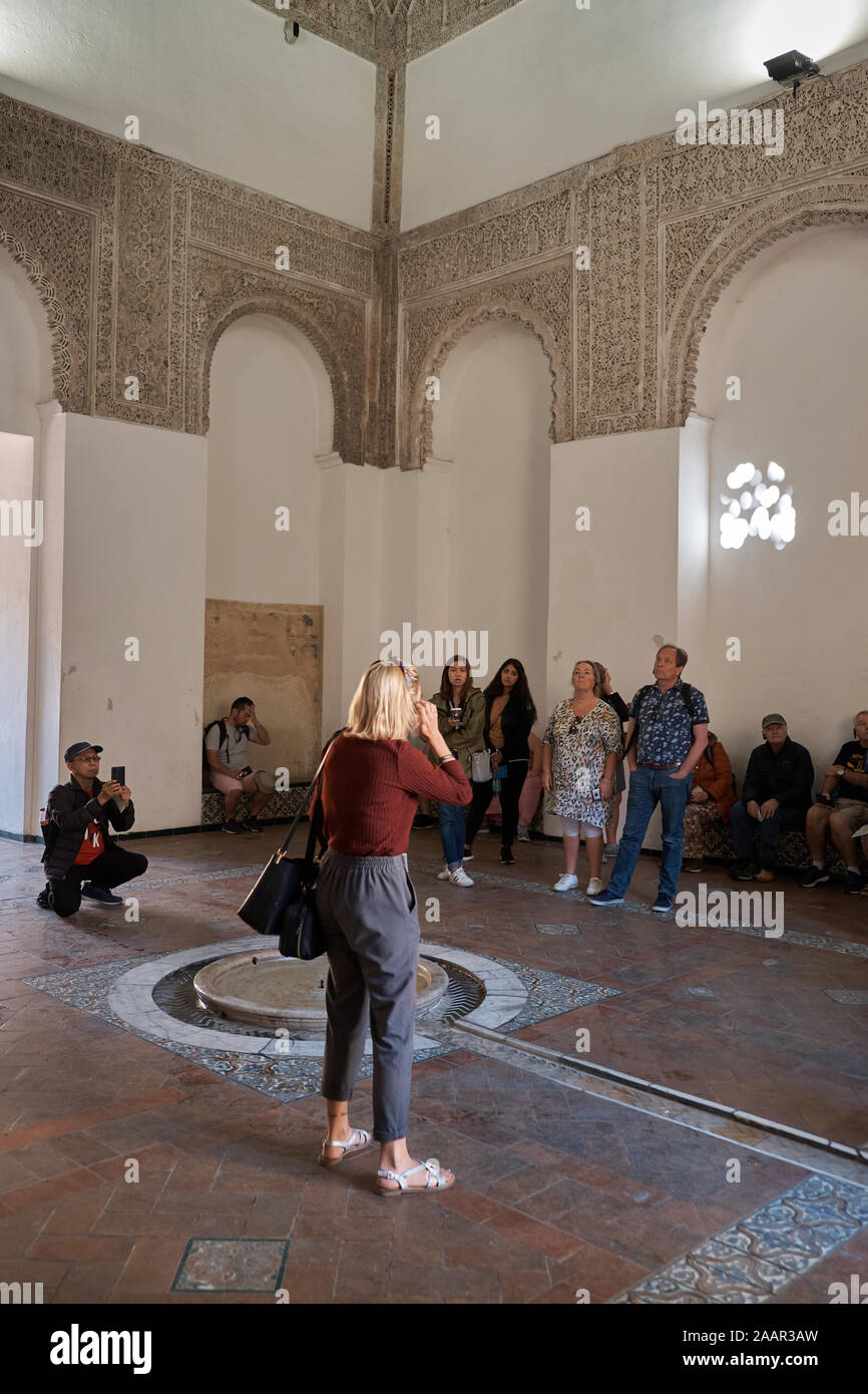 The Hall of Justice - Sala de Justicia, Alcázar of Seville, Andalusia, Spain. Stock Photo