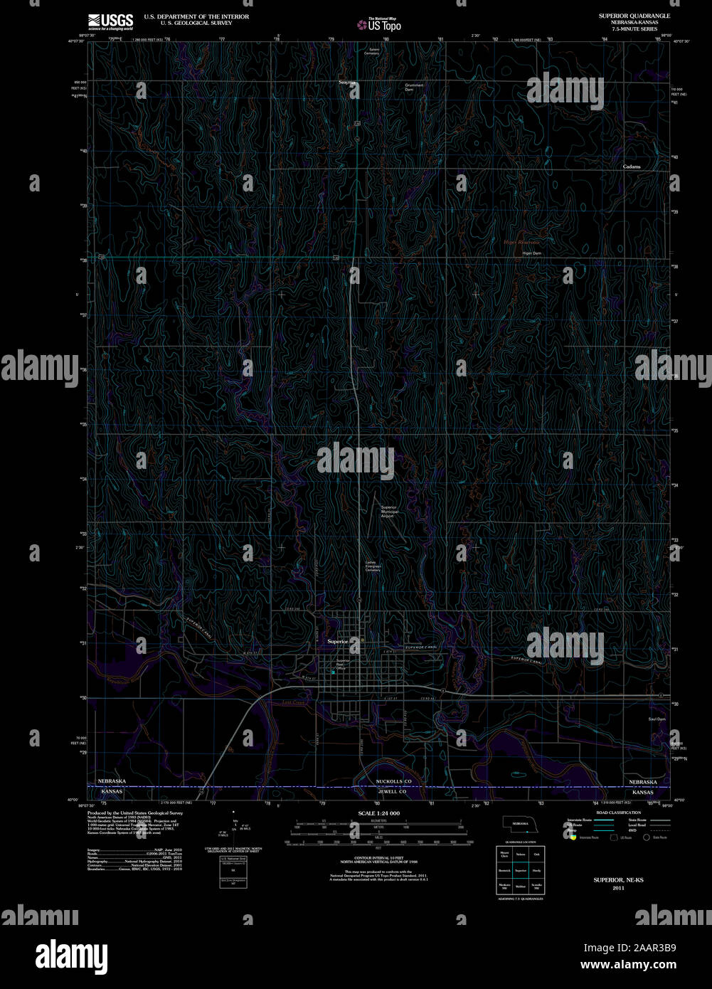 Map of superior nebraska hires stock photography and images Alamy
