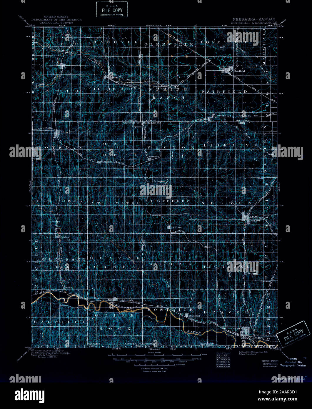 Map of superior nebraska hires stock photography and images Alamy