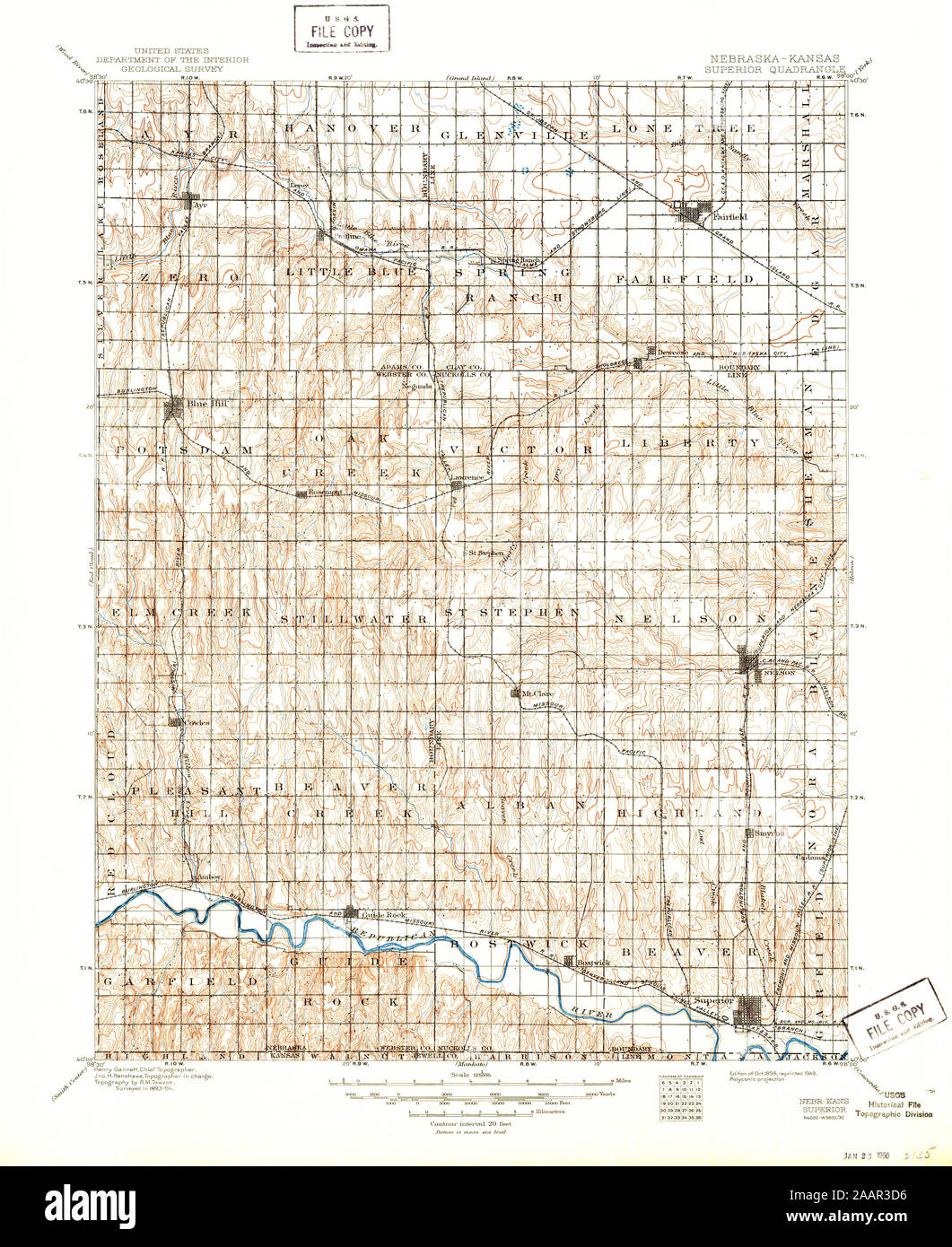 Superior nebraska map hires stock photography and images Alamy