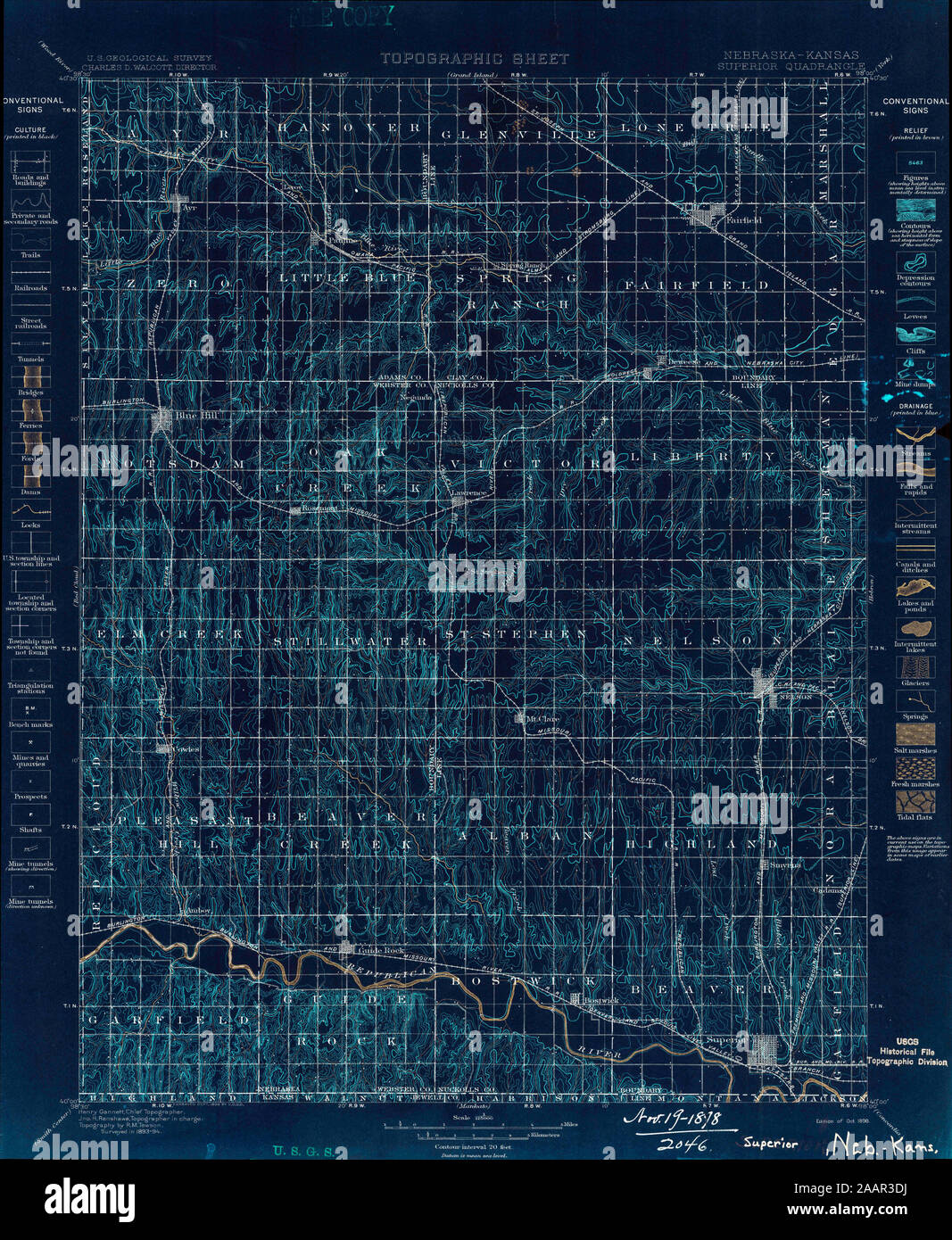 Map of superior nebraska hires stock photography and images Alamy