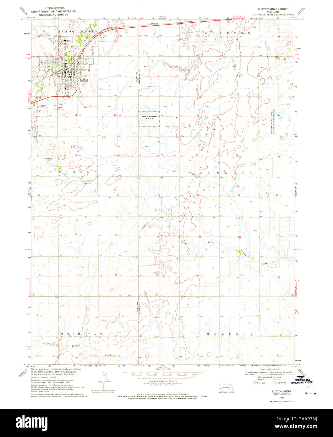 Map of sutton nebraska hires stock photography and images Alamy