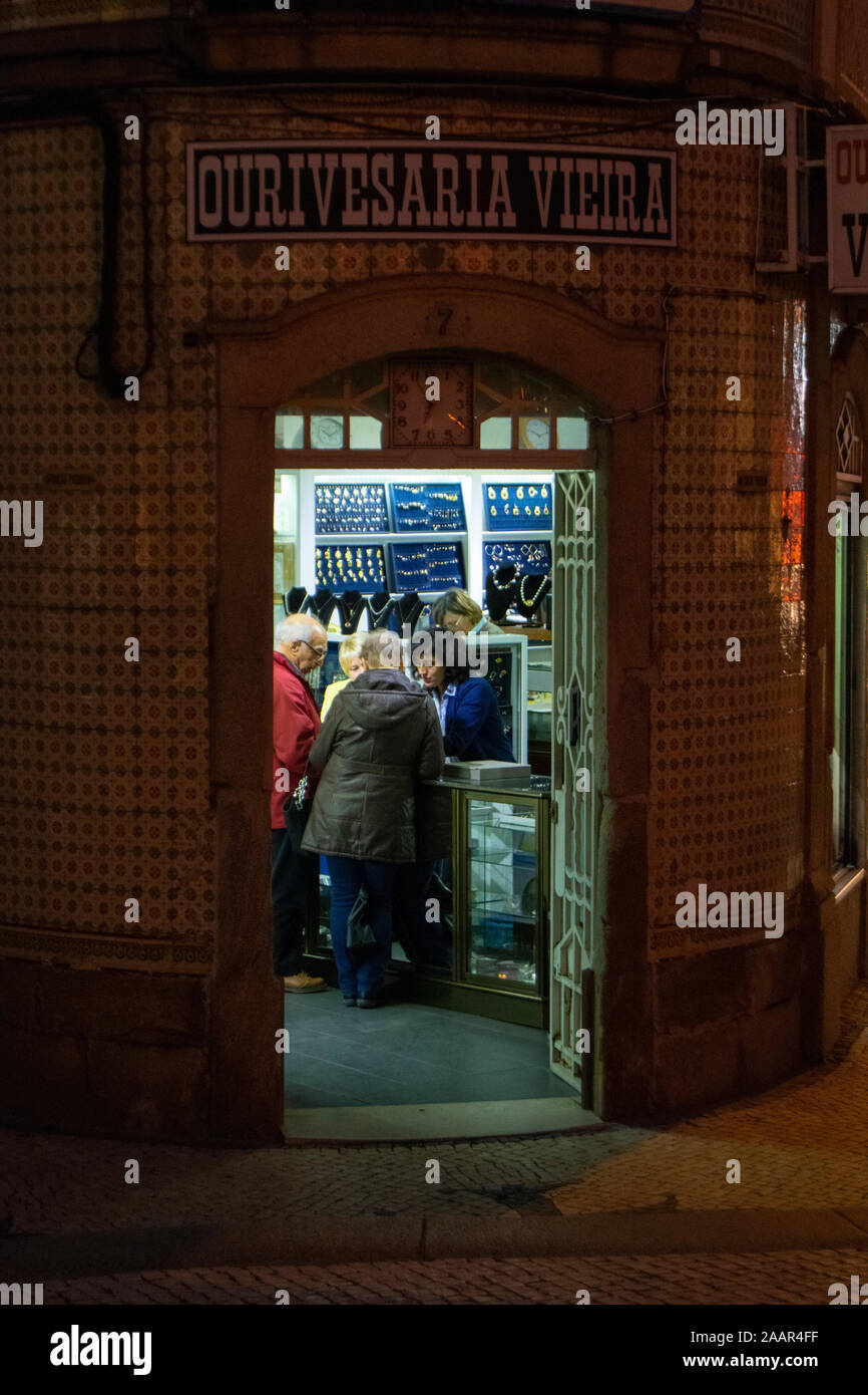 Shoppers in Aveiro Portugal Stock Photo