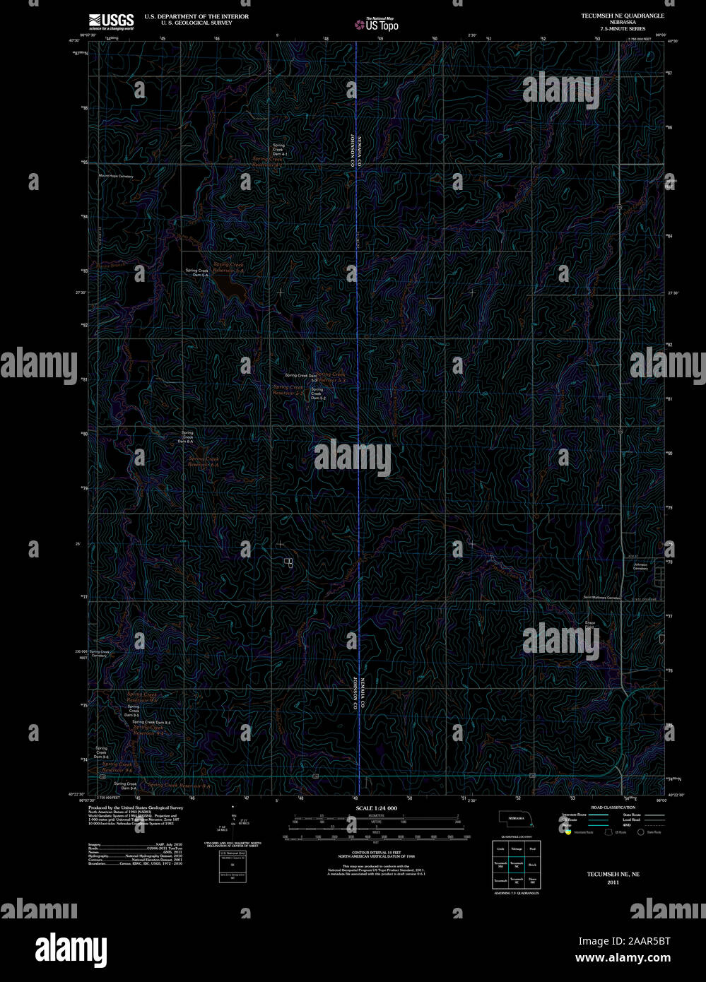 Map of tecumseh hires stock photography and images Alamy