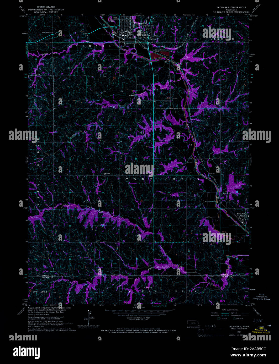 Map of tecumseh hires stock photography and images Alamy