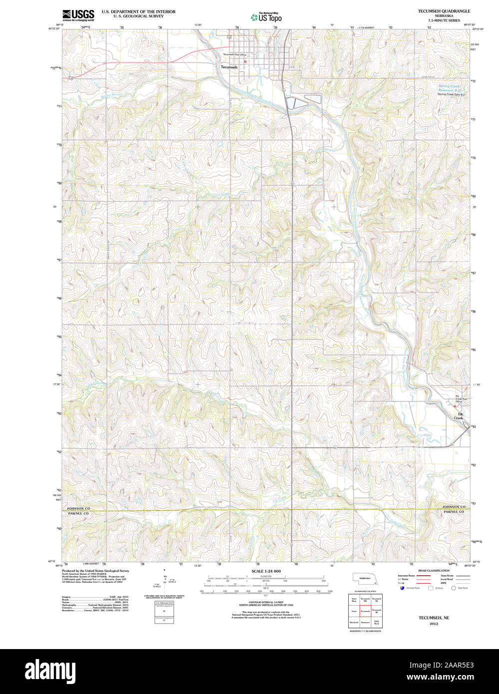 Map of tecumseh hires stock photography and images Alamy