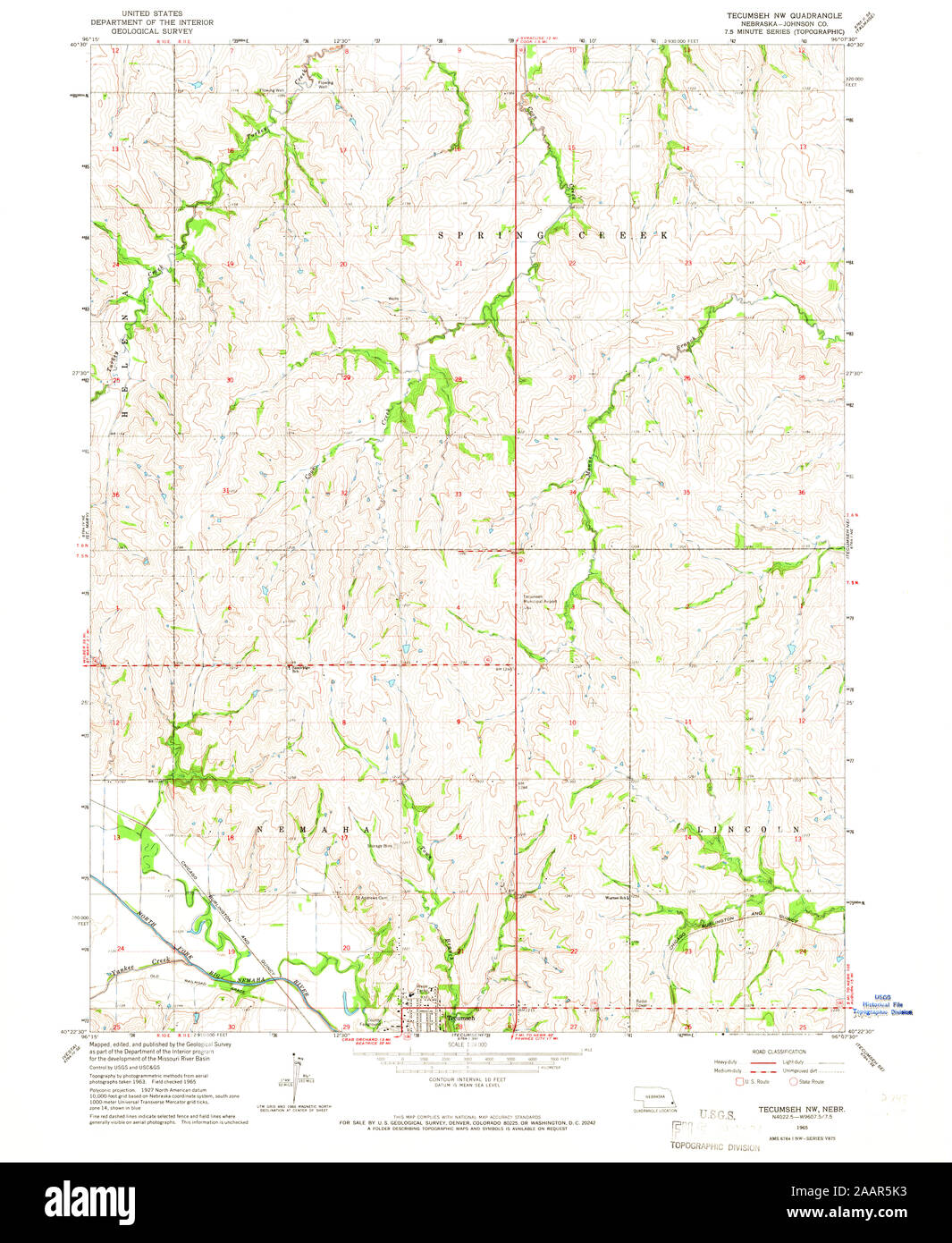 Map of tecumseh hires stock photography and images Alamy