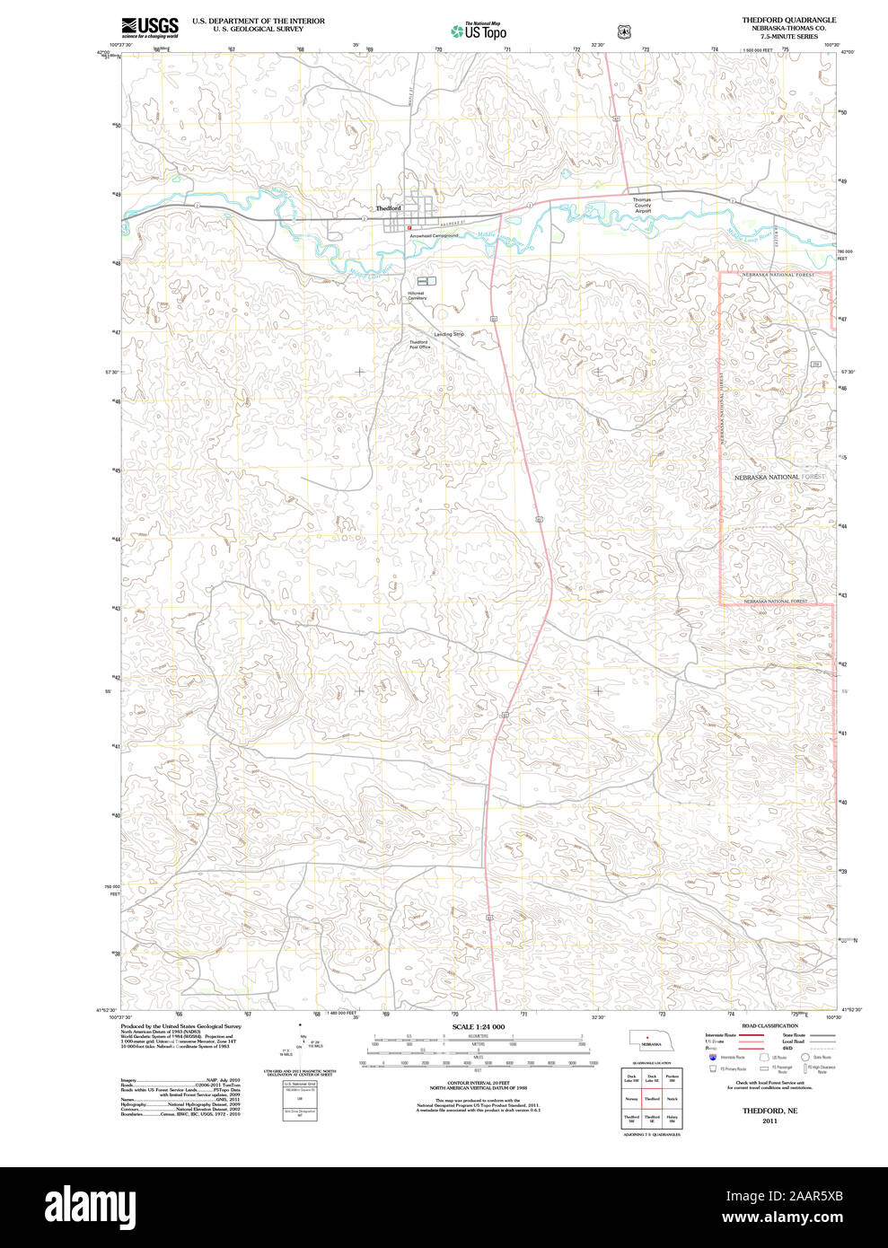 Thedford nebraska map hires stock photography and images Alamy