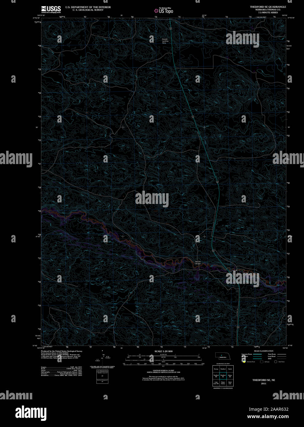 Map of thedford hires stock photography and images Alamy