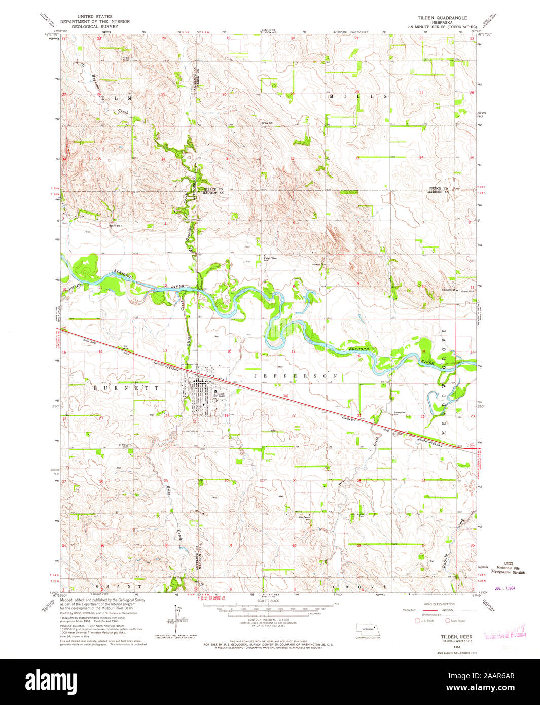 Map of tilden nebraska Cut Out Stock Images & Pictures Alamy