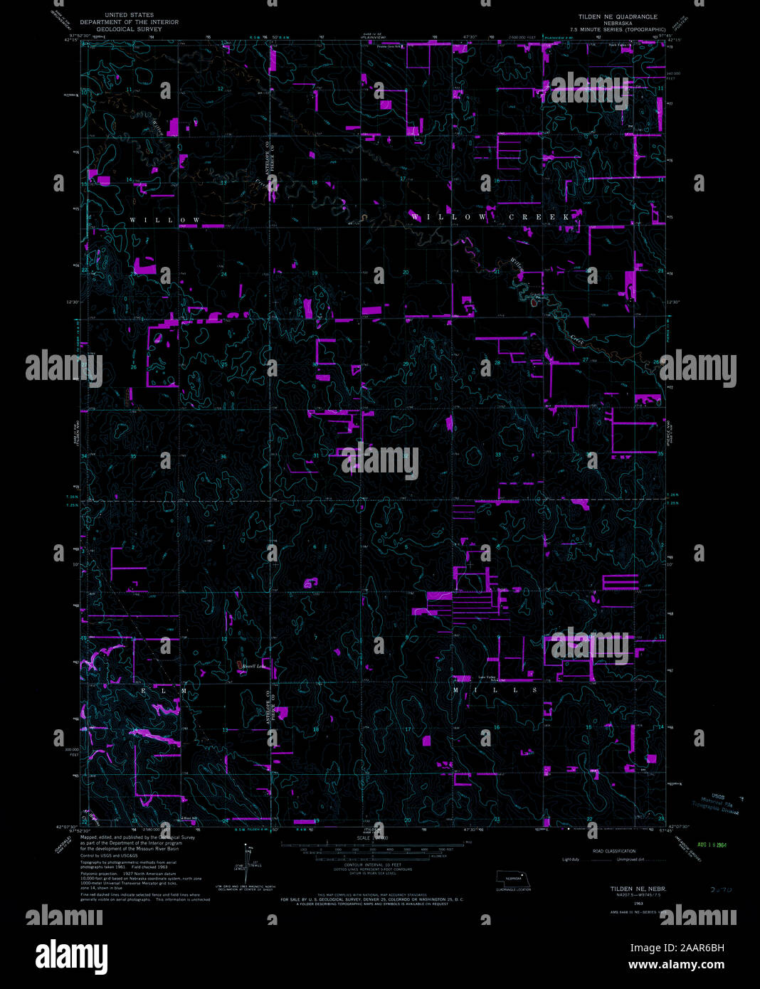 Map of tilden nebraska hires stock photography and images Alamy