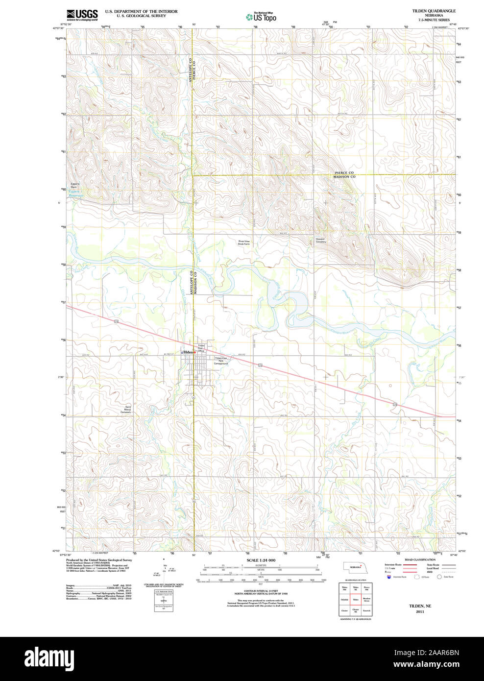 Map of tilden nebraska Cut Out Stock Images & Pictures Alamy