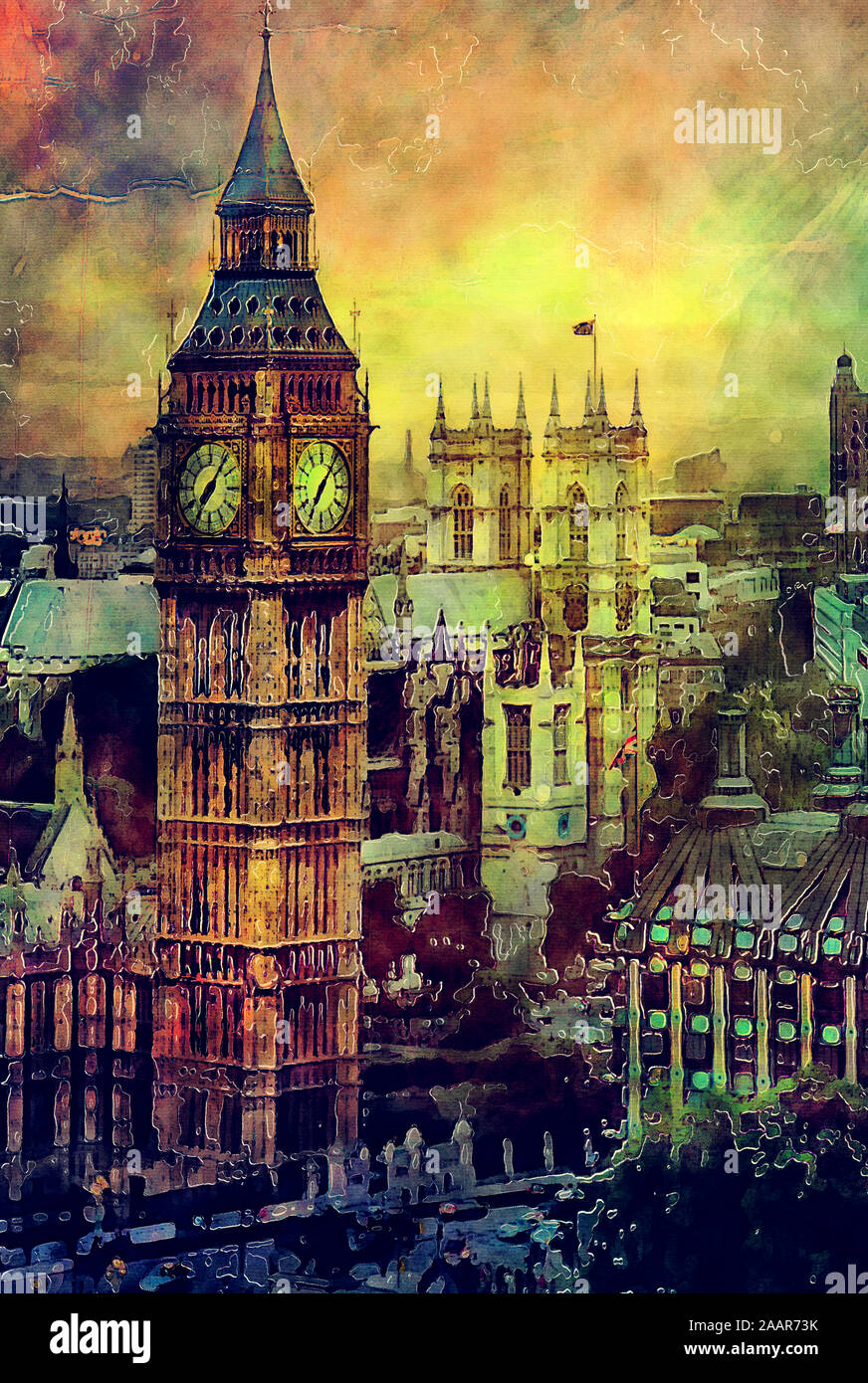 Big ben art. Лондон 19 век арт БИГБЕН. Лондон башня Биг-Бенд арт. Лондон пейзаж. Искусство Лондона.