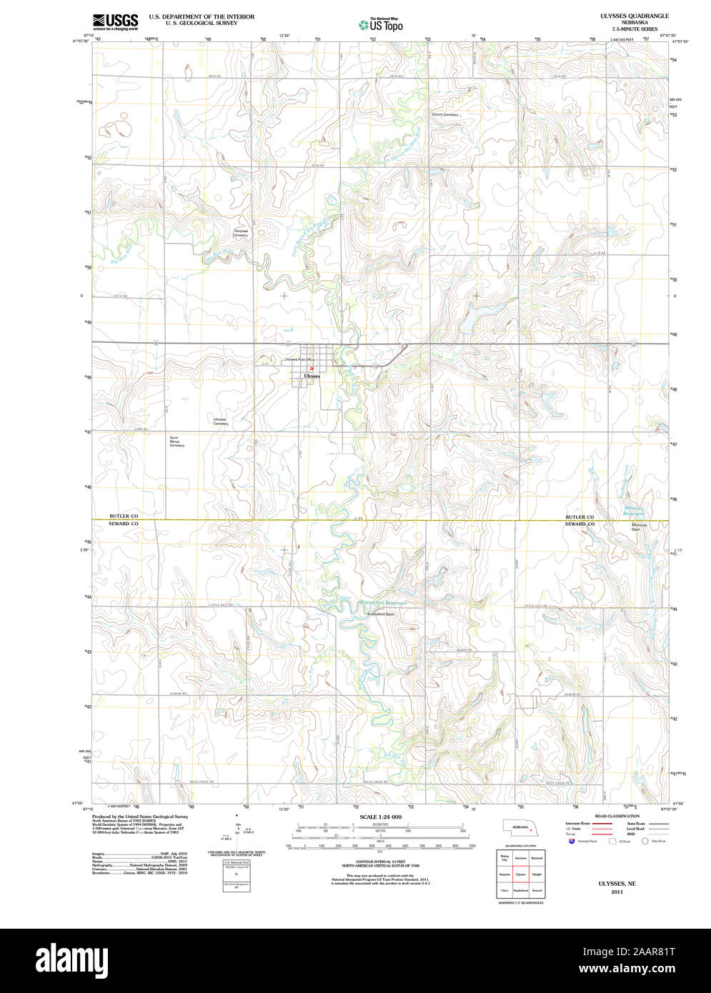 Map of ulysses nebraska hires stock photography and images Alamy