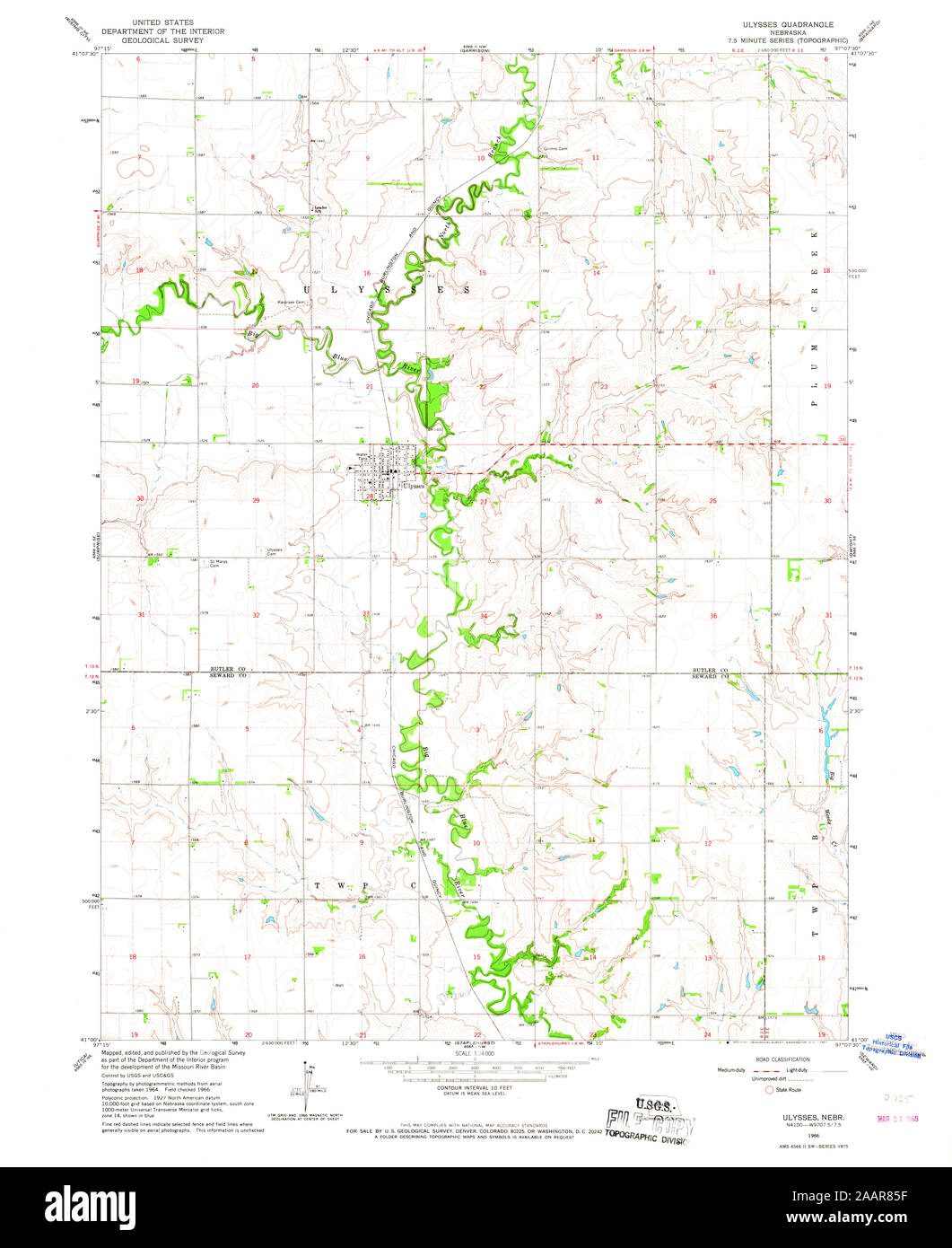 Ulysses nebraska map hires stock photography and images Alamy