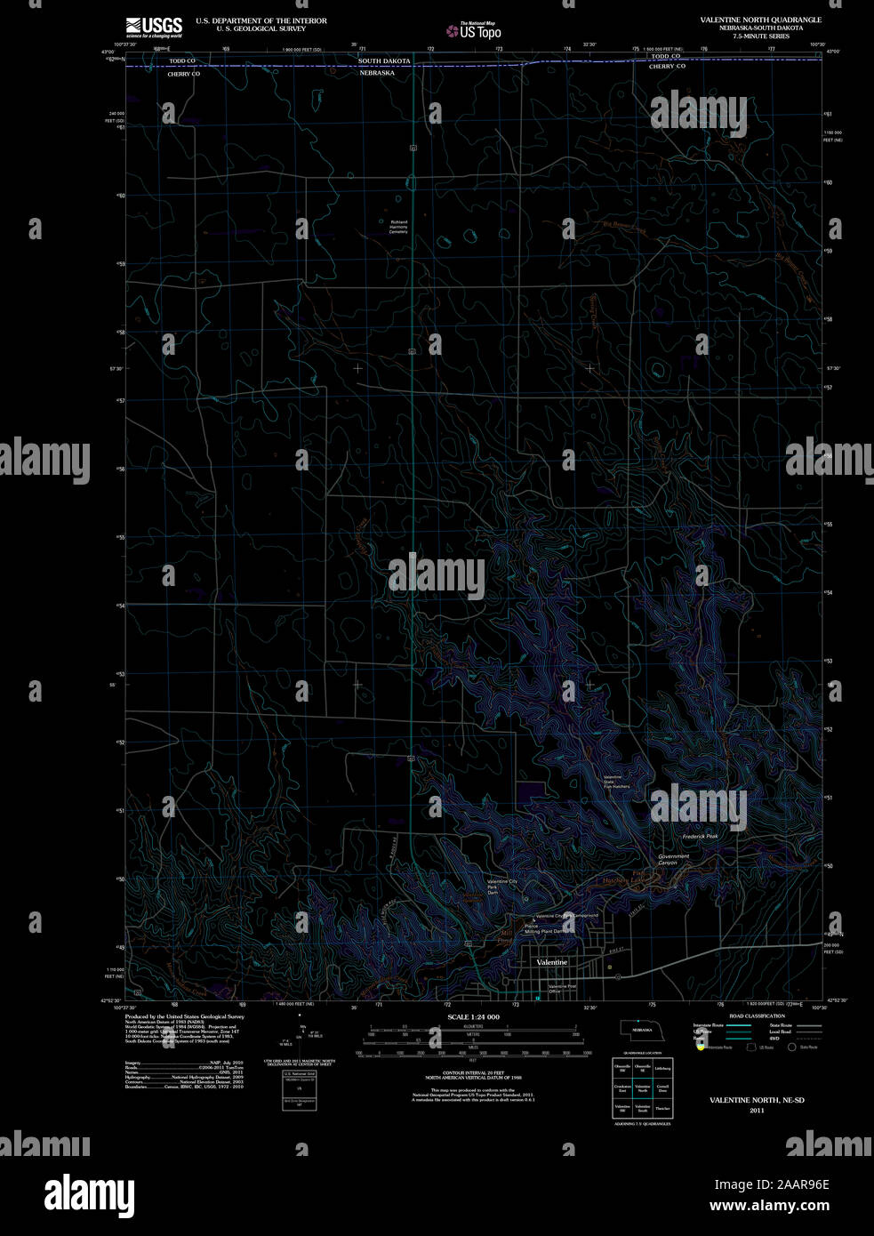 Map of valentine nebraska hires stock photography and images Alamy