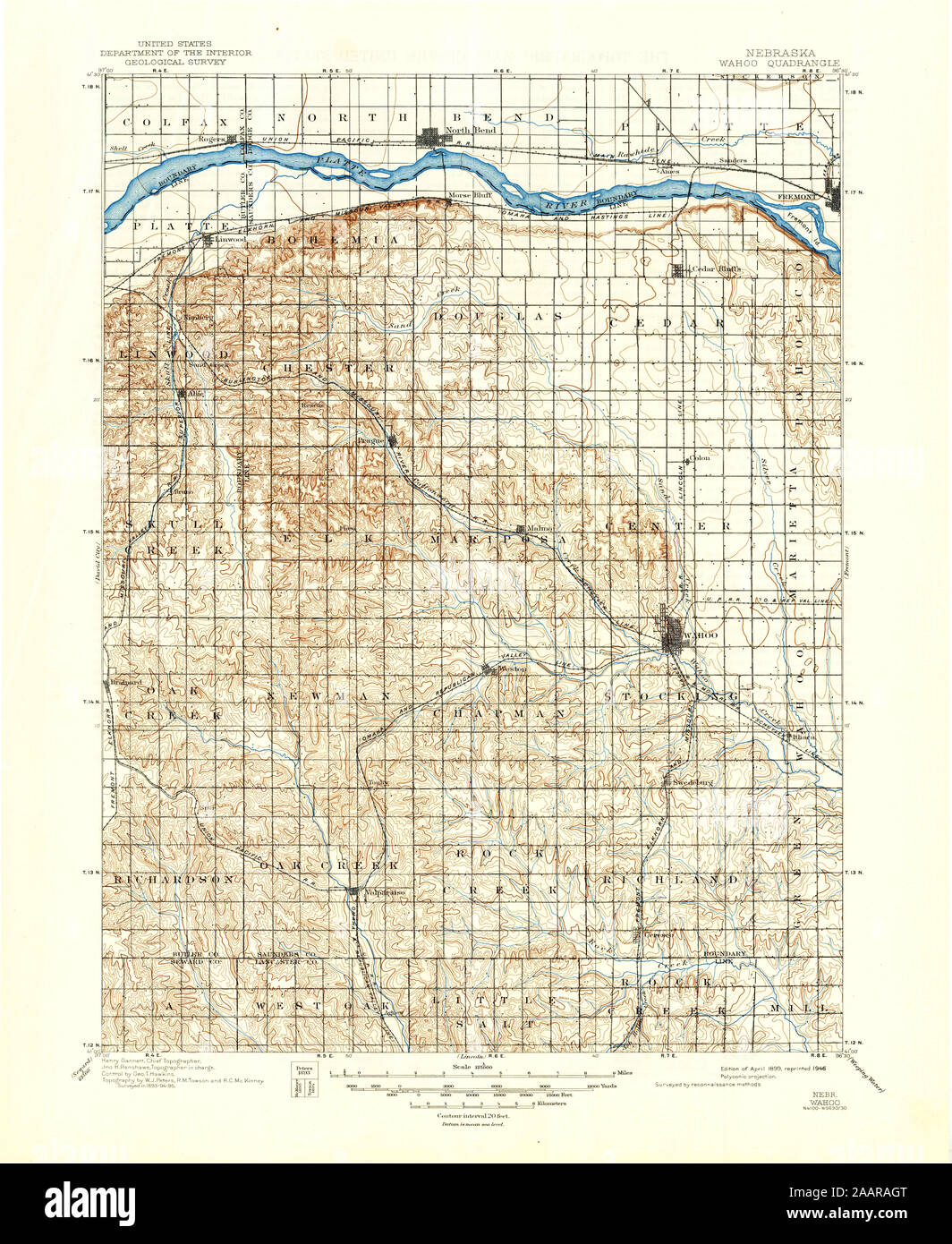 Map of wahoo nebraska hires stock photography and images Alamy